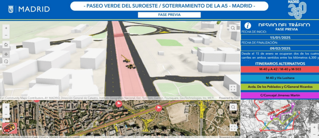 Obras por el Soterramiento de la A5